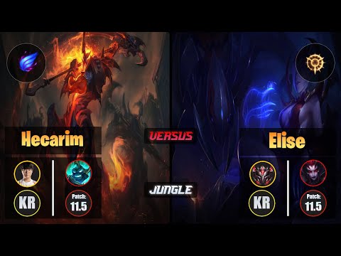 Haru HECARIM (Jungle) [Phase Rush] VS ELISE - Grandmaster KR Patch 11.5
