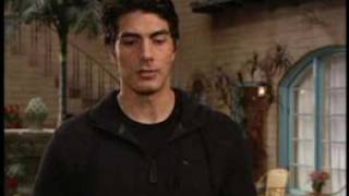 Brandon Routh on the set