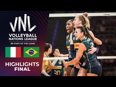 Italy 🇮🇹 vs Brazil 🇧🇷 | VNL 2025 Final Week 👑Championship Match |Women’s Volleyball Grand Final [4K]