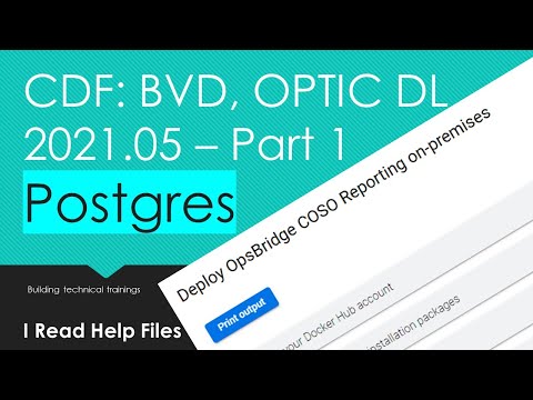 Part 1 - PostgreSQL 👾| Installing CDF BVD OPTIC DL reporting and event analytics 2021.05