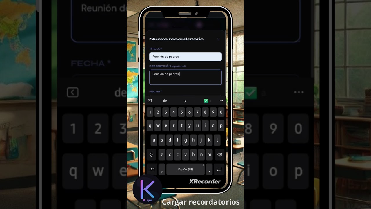 Recordatorios en Klip