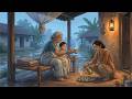 4 AM Indian Village Rain Peaceful Blue Hour Chai Ghibli Style Animation