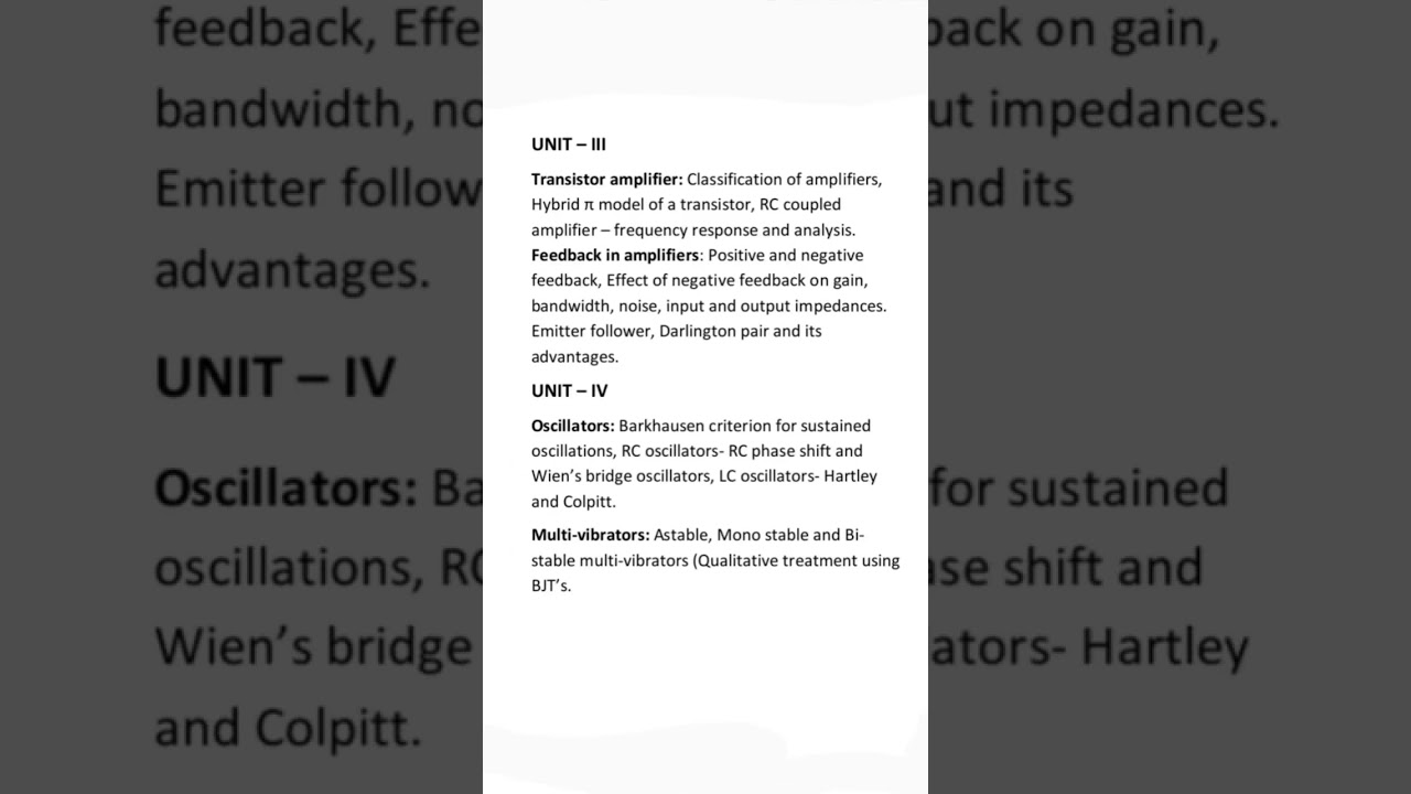 OU DEGREE 2ND YEAR SEMESTER-III ELECTRONICS SYLLABUS