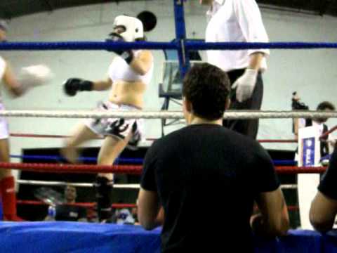 cintya prieto pelea de kick boxing