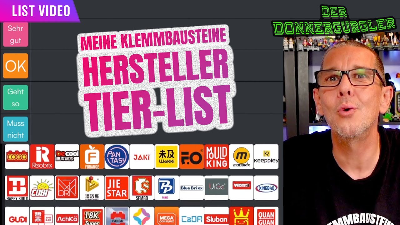 Meine TIER-List Ranking der Klemmbausteine Hersteller bzw. Lego Alternativen