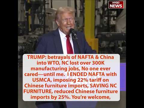 TRUMP: temporary cap on credit card interest rates 10%; I ENDED NAFTA imposing 22% tariff on Chinese