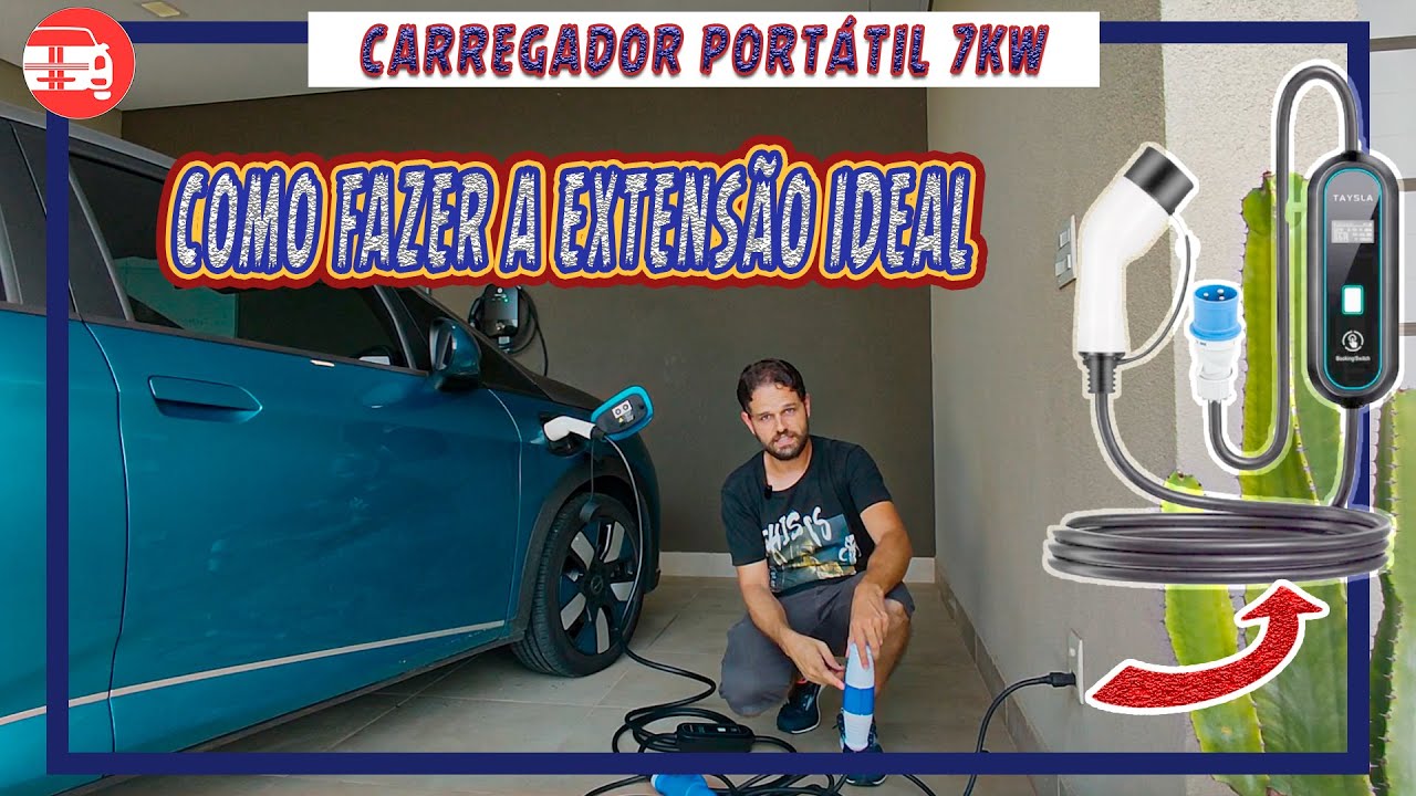 ⚡️Carregador para carros elétricos. Como fazer a extensão para todo tipo de tomada!⚡️