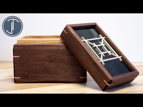 How To Build A Recipe Card Box with Kumiko & Epoxy Resin | Woodworking Project