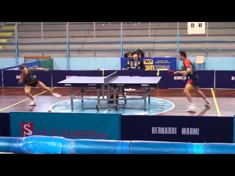 Tennistavolo-Campionato serieA-1°set Bobocica Baciocchi