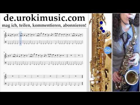 Saxophonunterricht Tenor Happy - Birthday Noten Lernen Teil#2 um-b995
