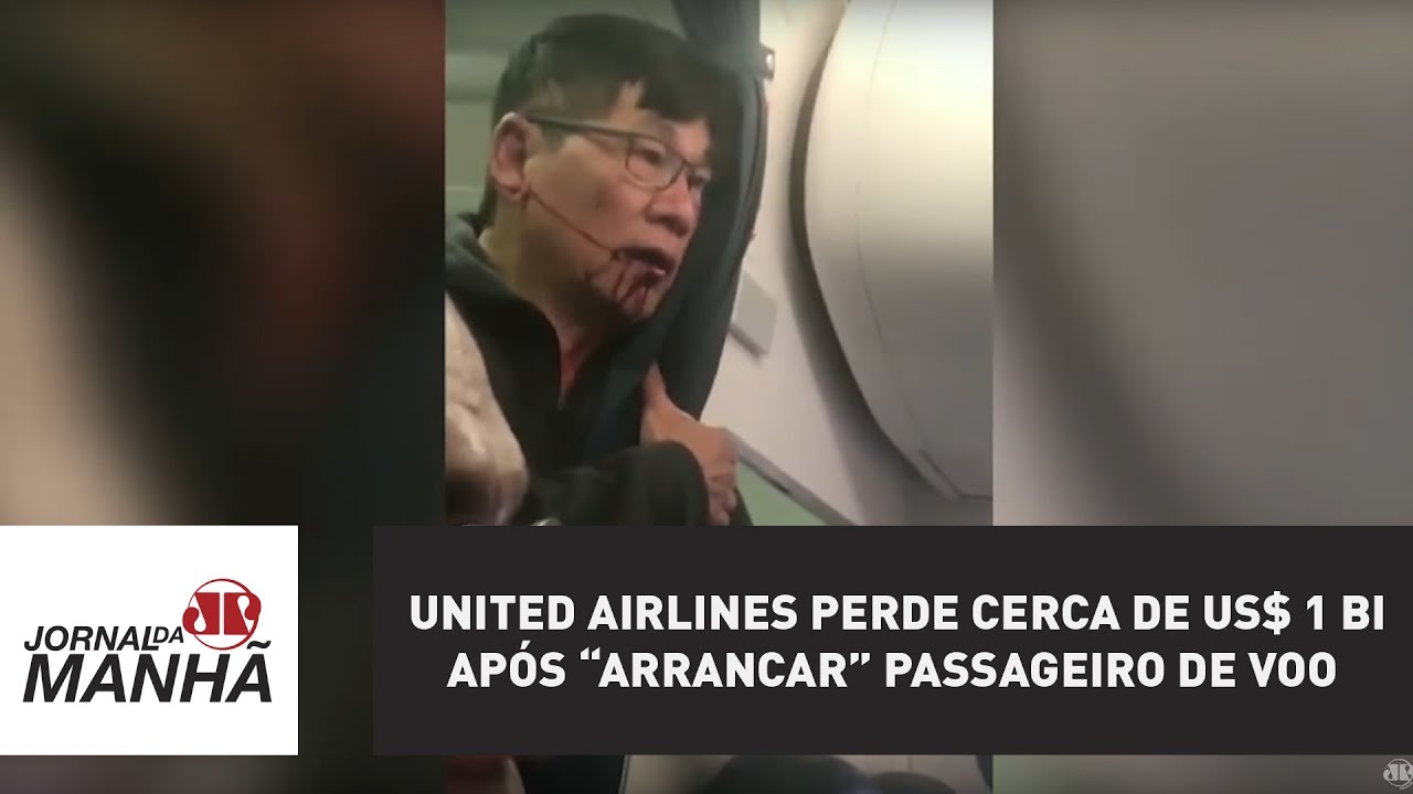 United Airlines “arranca” passageiro de voo e perde cerca de US$ 1 bi após vídeo viralizar
