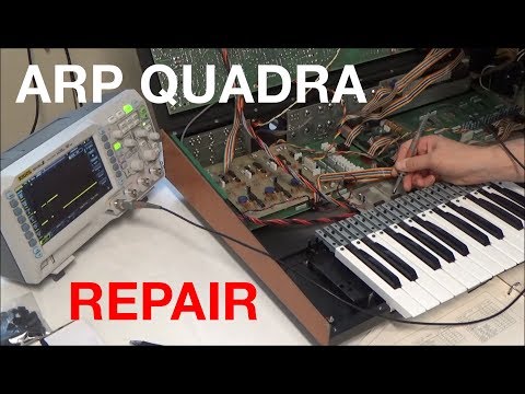 Synthchaser #103 - ARP Quadra Repair & Restoration (Pt. 5) - Repairing Dead CPU, Keys & Oscillator