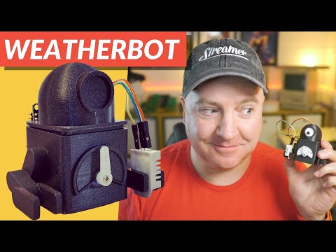 YouTube Thumbnail for WeatherBot. An ESP8266 and MicroPython powered Robot