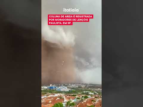 IMPRESSIONANTE! COLUNA DE AREIA É REGISTRADA POR MORADORES DE LENÇÓIS PAULISTA, EM SP