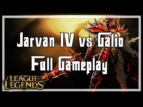 [League of Legends] Jarvan IV vs Galio - Jungle - Ranked Gameplay - Season 7 -  Patch 7.7