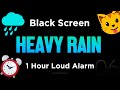 Black Screen 🖥 6 Hour Timer ⏱️ Soothing Rain Sounds ☂ + 1 Hour Loud Alarm for Sleeping 😴 (no ads)
