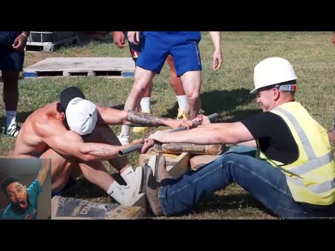 UNBELIEVEABLE! Reacting To Construction Workers vs. Bodybuilders - (Who's Stronger?)