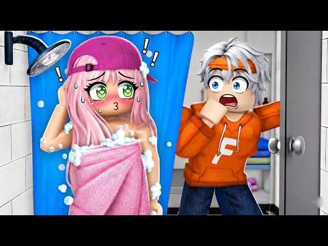 แอบเข้าบ้านพี่ตองอาบนํ้า !! Roblox Brookhaven 🏡RP