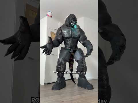 All it needed to save Tokyo is a cheap lamp #godzilla #cosplay