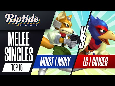 moky vs Ginger - Melee Singles Top 16 - Riptide 2022 | Fox vs Falco