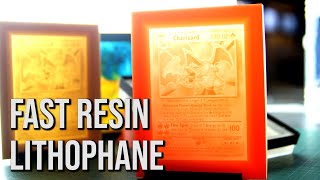 Charizard Pokemon Card Lithophane Resin Cast (Fast way to make Lithophane's with silicone mould)