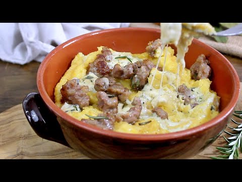 PRIMO PIATTO invernale: POLENTA CON SALSICCIA E GORGONZOLA- La cucina di Rita