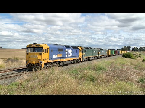 7902V Mildura To Melbourne Container Train 8128 G539 G523 (16/3/2022) - PoathTV Australian Railways