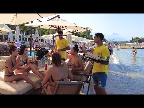 Antalya Kemer Beach Tour (Moonlight Plajı) | August 2022 Türkiye [4K UHD 60 fps]