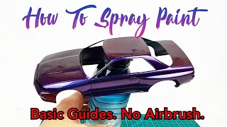 How to Spray Paint a Model car 1/24 scale. Clear coat/colour paints