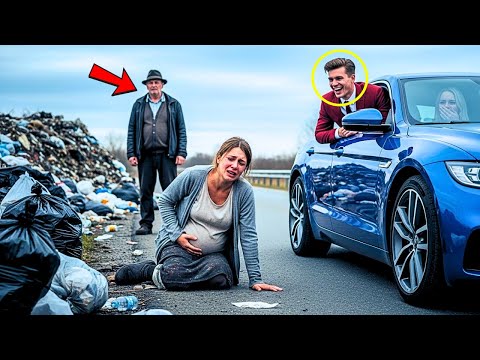 MĄŻ I KOCHANKA PORZUCAJĄ CIĘŻARNĄ ŻONĘ NA ŚMIETNIKU… BEZDOMNY JĄ RATUJE