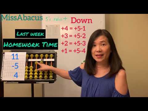 Abacus Mental Arithmetic Ep.9 - 5's rules : +4,+3,+2,+1