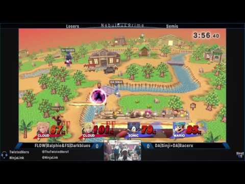 Nebulous Prime Sm4sh Doubles #57: Losers - Semis: FLOW|Ralphie&FS|Darkblues vs. DA|Sinji+DA|Rac