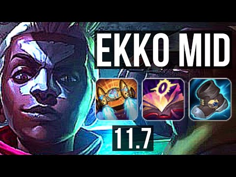 EKKO vs SYNDRA (MID) | 9/0/4, 2.1M mastery, Legendary, 300+ games | KR Diamond | v11.7
