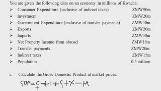 Business Activities - Calculating GDP