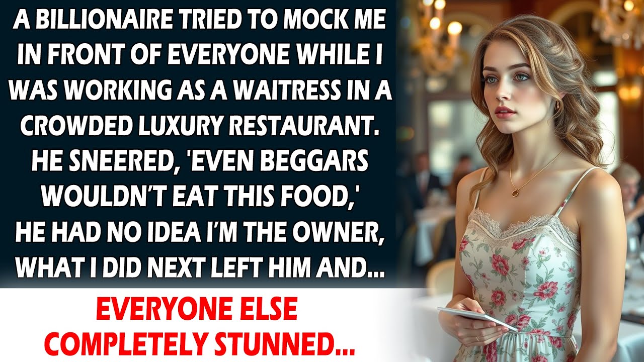 Billionaire Mocked Her as a Waitress, He Regretted It When He Learned Who She Really Was!