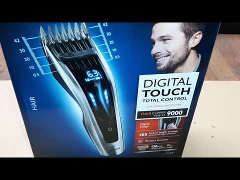 Plaukų kirpimo mašinėlė Philips 9000 serija, HC9420/15, 60 ilgio nustatymų, įkraunama video