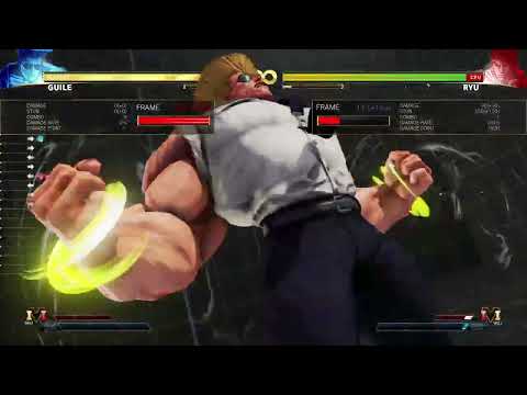 SFV Guile #34 V-Trigger1 simple combo 3EX 341dmg/150stn