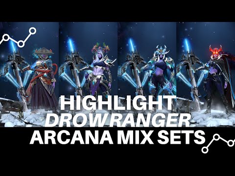 HIGHLIGHT DROW RANGER ARCANA MIX WITH ALL SETS & IMMORTAL (DREAD RETRIBUTION) - DOTA 2 INDONESIA