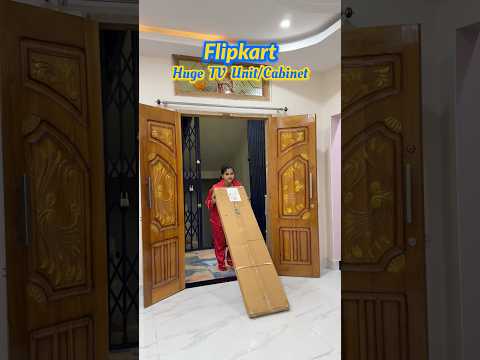 Huge TV unit/Cabinet Unboxing & Installation frm Flipkart 😱 #shorts #tvunit #flipkart #unboxing