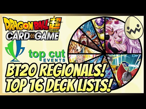 Dragon Ball Super Card Game: Top 16 Deck Lists! Top Cut's BT20 Webcam Regionals!