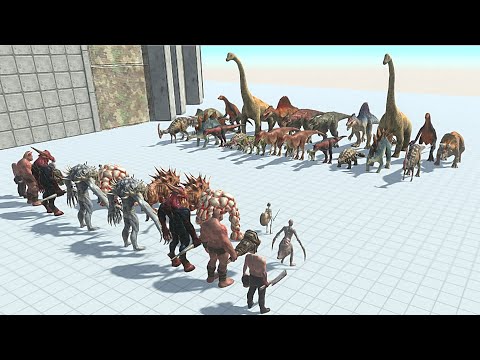 2 VS 2 INFERNALS VS ALL DINOSAURS - Animal Revolt Battle Simulator