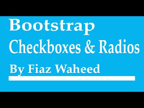 Bootstrap Checkboxes & Radios, Lec-49|Bootstrap 4 tutorials for beginners in Urdu/Hindi|