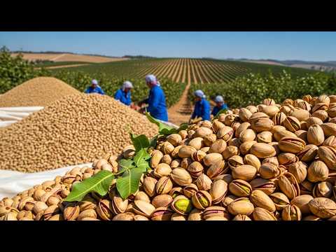 How millions of pistachios are harvested in large plantations and factories