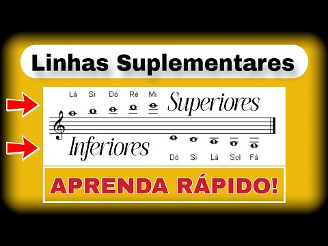 CLAVE DE SOL - Linhas Suplementares Superiores e Inferiores