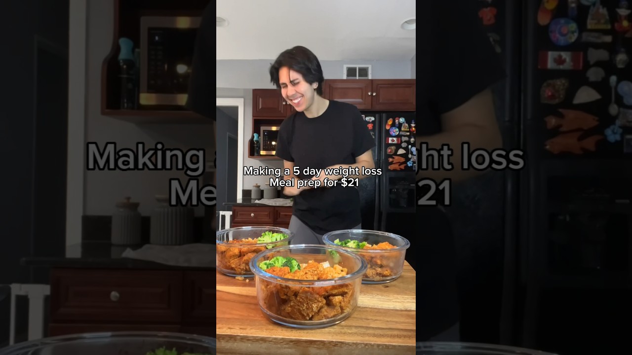 Making a 5 day weight loss meal prep for $21 #food #cooking #weightloss #mealprep