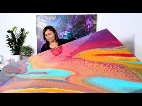 I Used a HUGE New Swiping Tool to Make This Gigantic Colorful Painting!