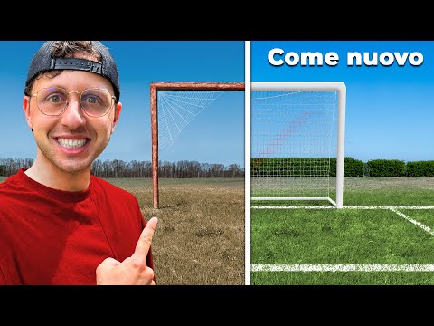 RESTAURO un CAMPO da CALCETTO abbandonato!