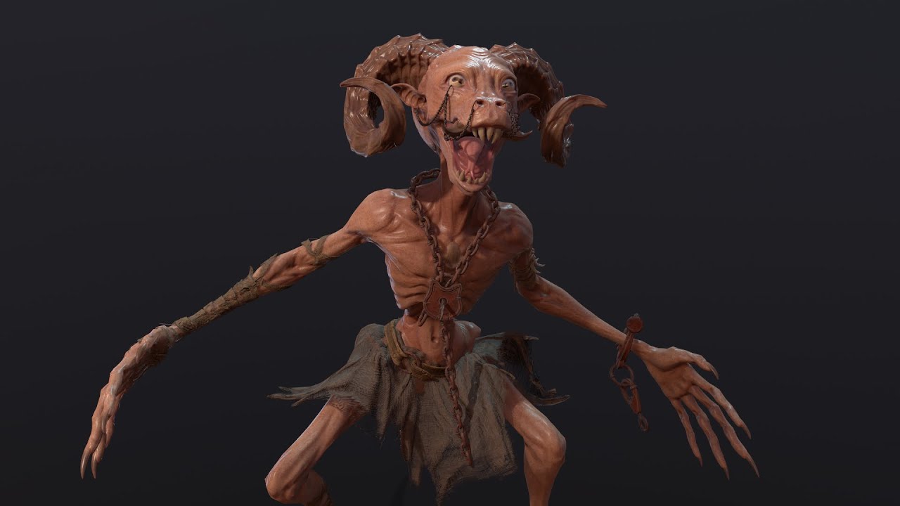 Devil unreal unity 13 animations rig in maya 3D Model