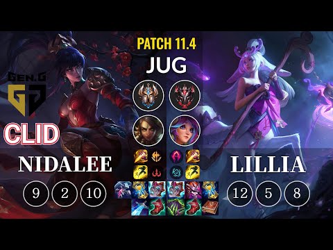 GEN Clid Nidalee vs Lillia Jungle - KR Patch 11.4