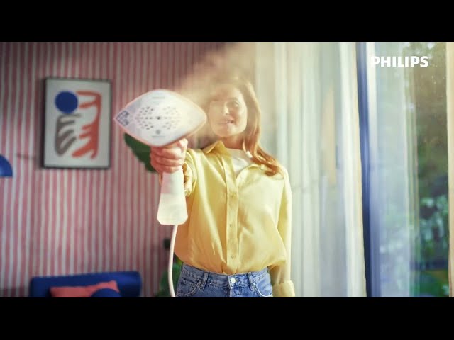 Video teaser per Philips OneTurn: Perfekt gebügelt und gesteamt - im Handumdrehen